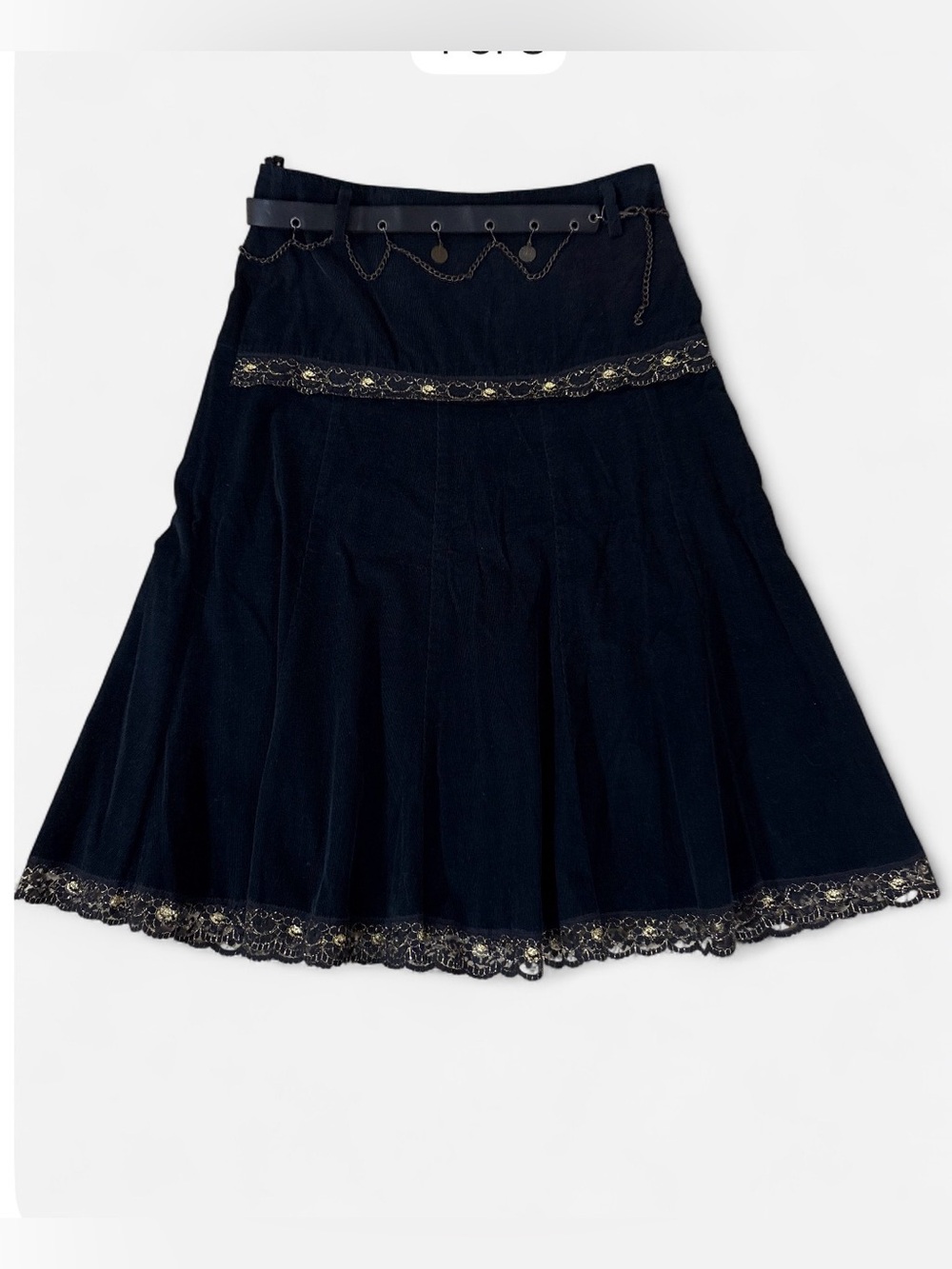 Very Stylish Women Black Embellished Skirt